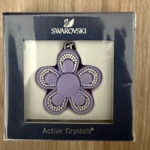 Swarovski Lavender Crystal Flower Keyring